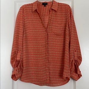 The Limited Ashton Button Up in Coral/Nude